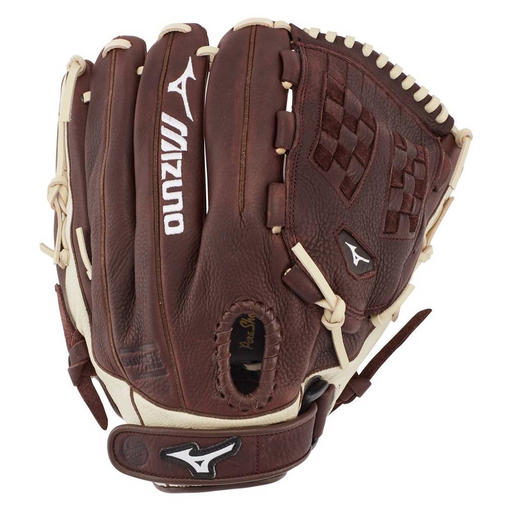 Luva Mizuno Softball Frachise Series Fastpitch 12.5" - Mulher - Cafes/Prateadas - ALIGM0241